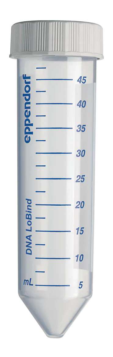 艾本德DNA LoBind Tubes, DNA 低吸附, 50 mL, 锥形离心管, PCR 洁净级, 无色, 200 个 (4 包 × 50 个)